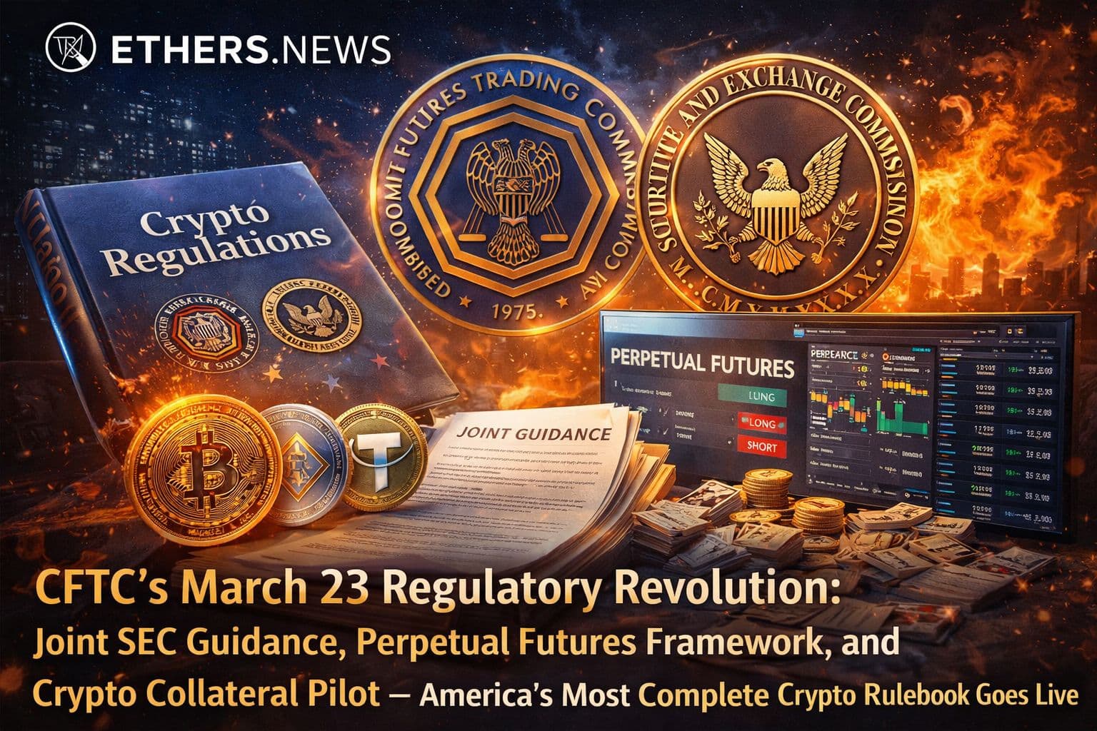 CFTC's March 23 Regulatory Revolution: The Joint SEC Interpretation Goes Live, Perpetual Futures Get Their First US Legal Home, and the Crypto Collateral Pilot Opens Bitcoin and ETH as Derivatives Margin — America's Most Complete Crypto Rulebook Becomes Enforceable