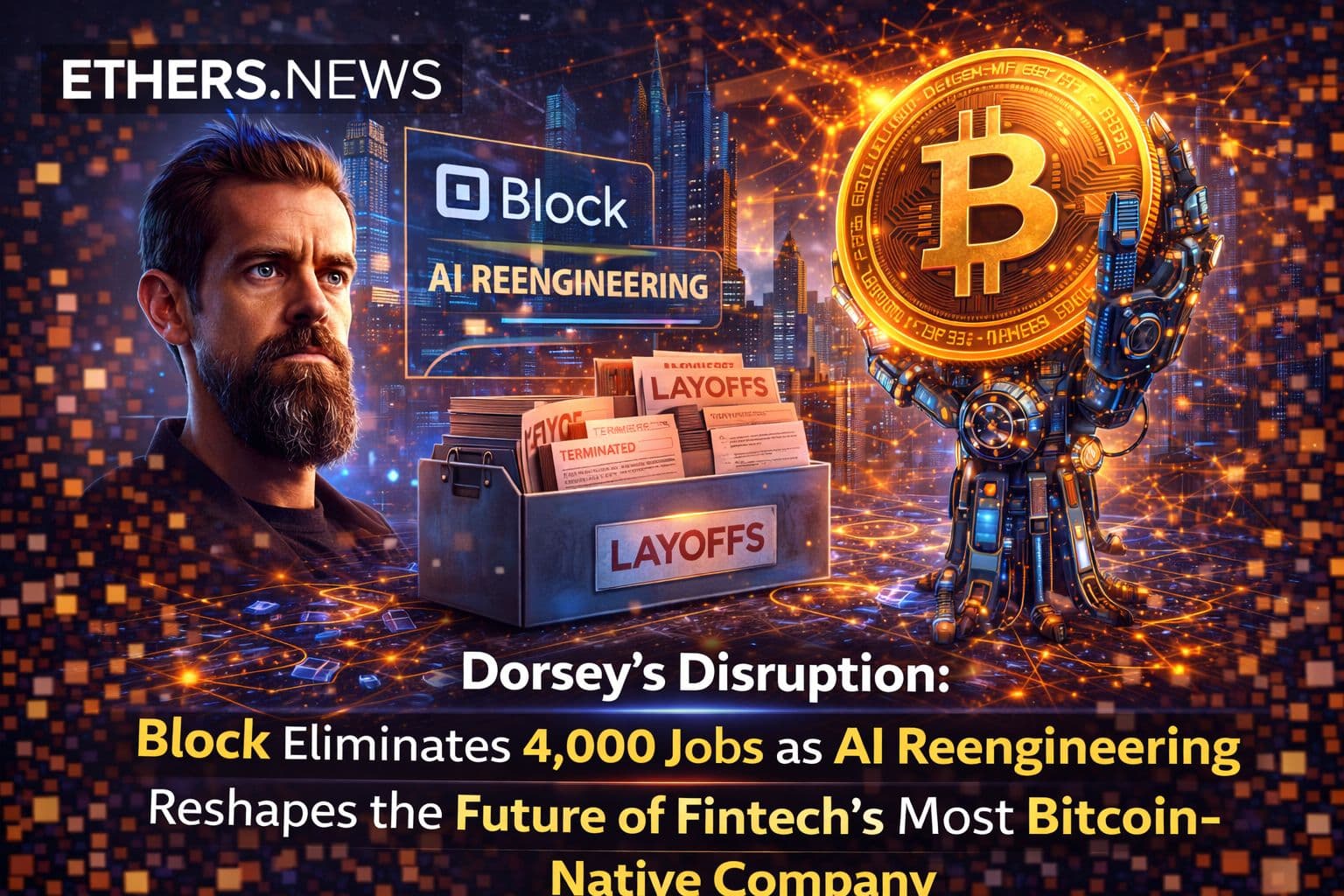 Dorsey's Disruption: Block Eliminates 4,000 Jobs as AI Reengineering Reshapes the Future of Fintech's Most Bitcoin-Native Company