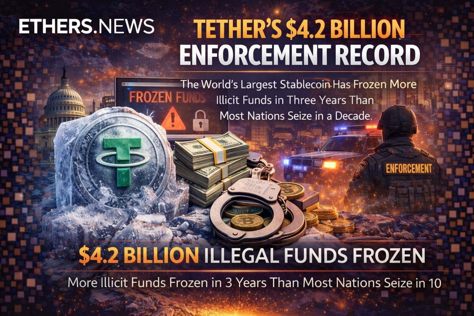 Tether's $4.2 Billion Enforcement Record: The World's Largest Stablecoin Has Frozen More Illicit Funds in Three Years Than Most Nations Seize in a Decade